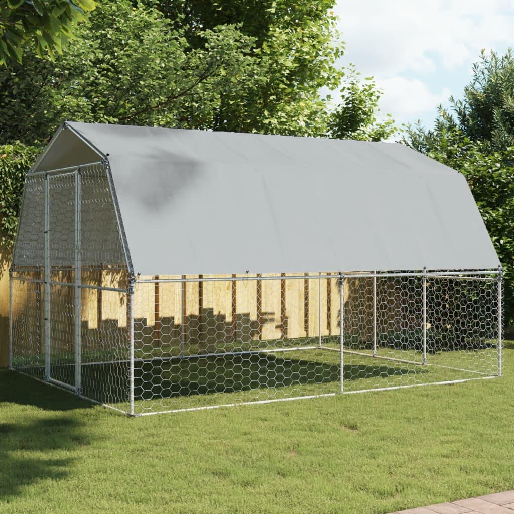 Trendyproduct.co.uk Dog Cages 2 Pcs With Roof And Door Silver Galvanised Steel vidaXL Animals & Pet Supplies Animals & Pet Supplies > Pet Supplies > Dog Supplies > Dog Houses Dog Houses Dog Supplies parcel Pet Supplies Silver vidaXL