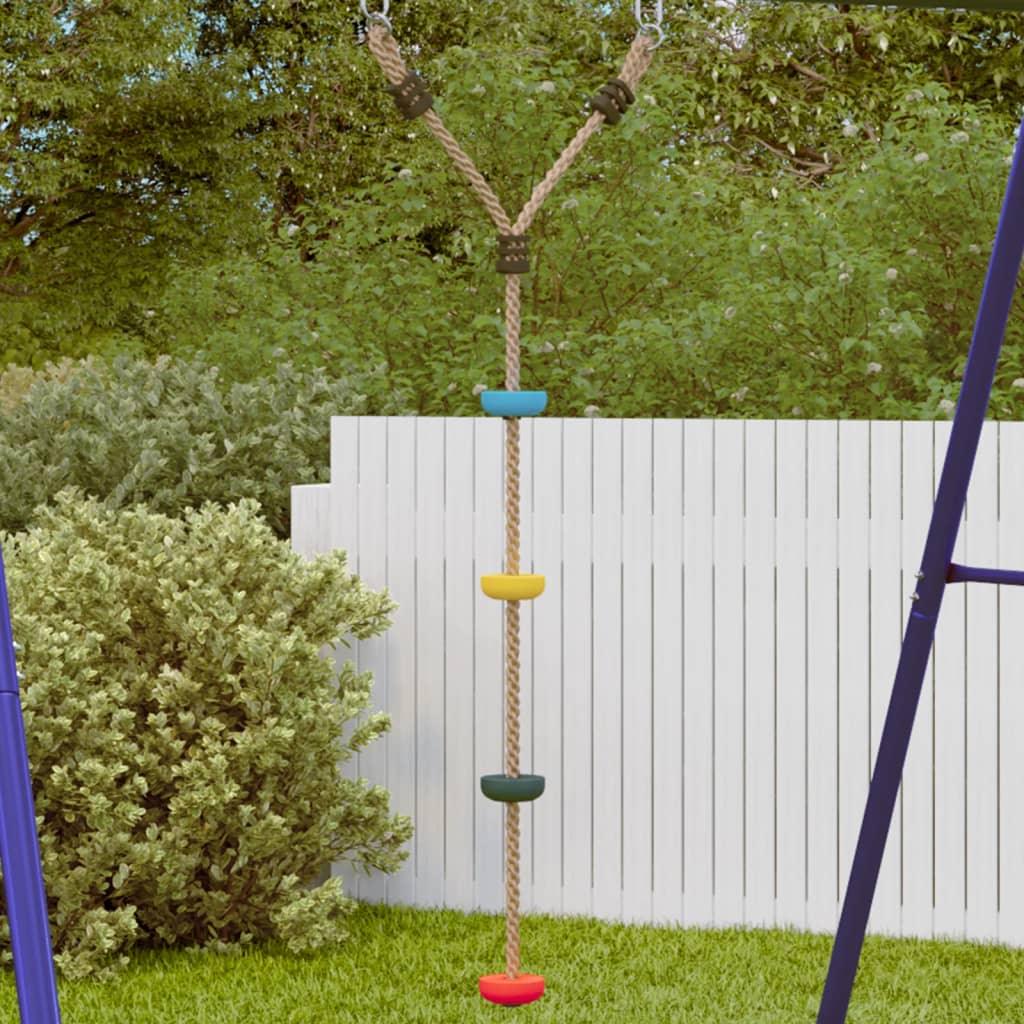 Disc Rope Swing For Kids With 4 Treads Multicolour