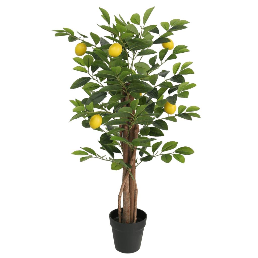 Artificial Lemon Tree With 3 Trunks Green Pp