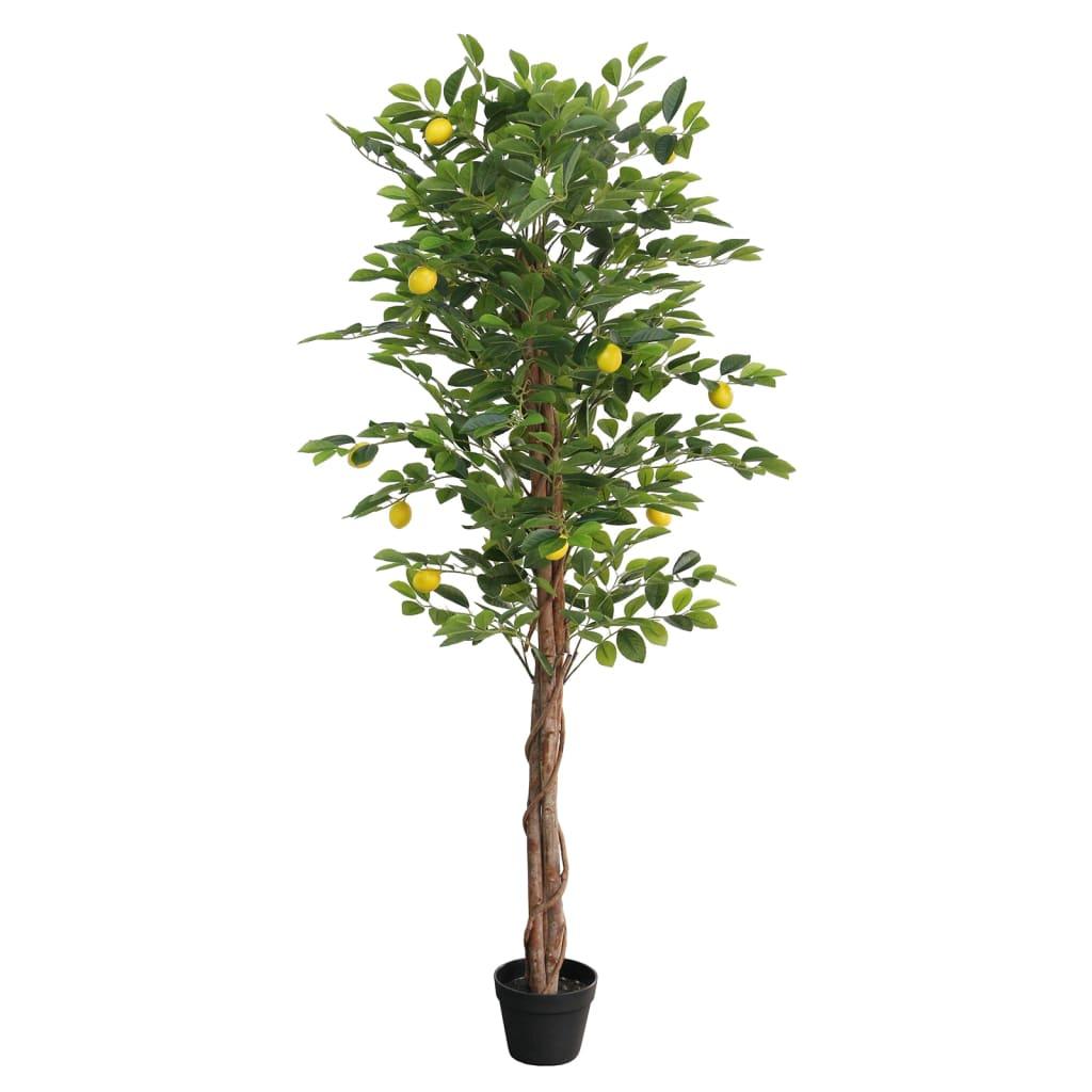 Artificial Lemon Tree With 3 Trunks Green Pp