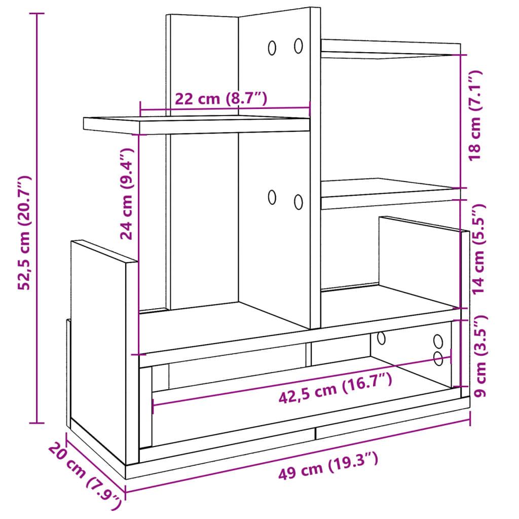 Desk Organiser 49X20X52.5 Cm Engineered Wood