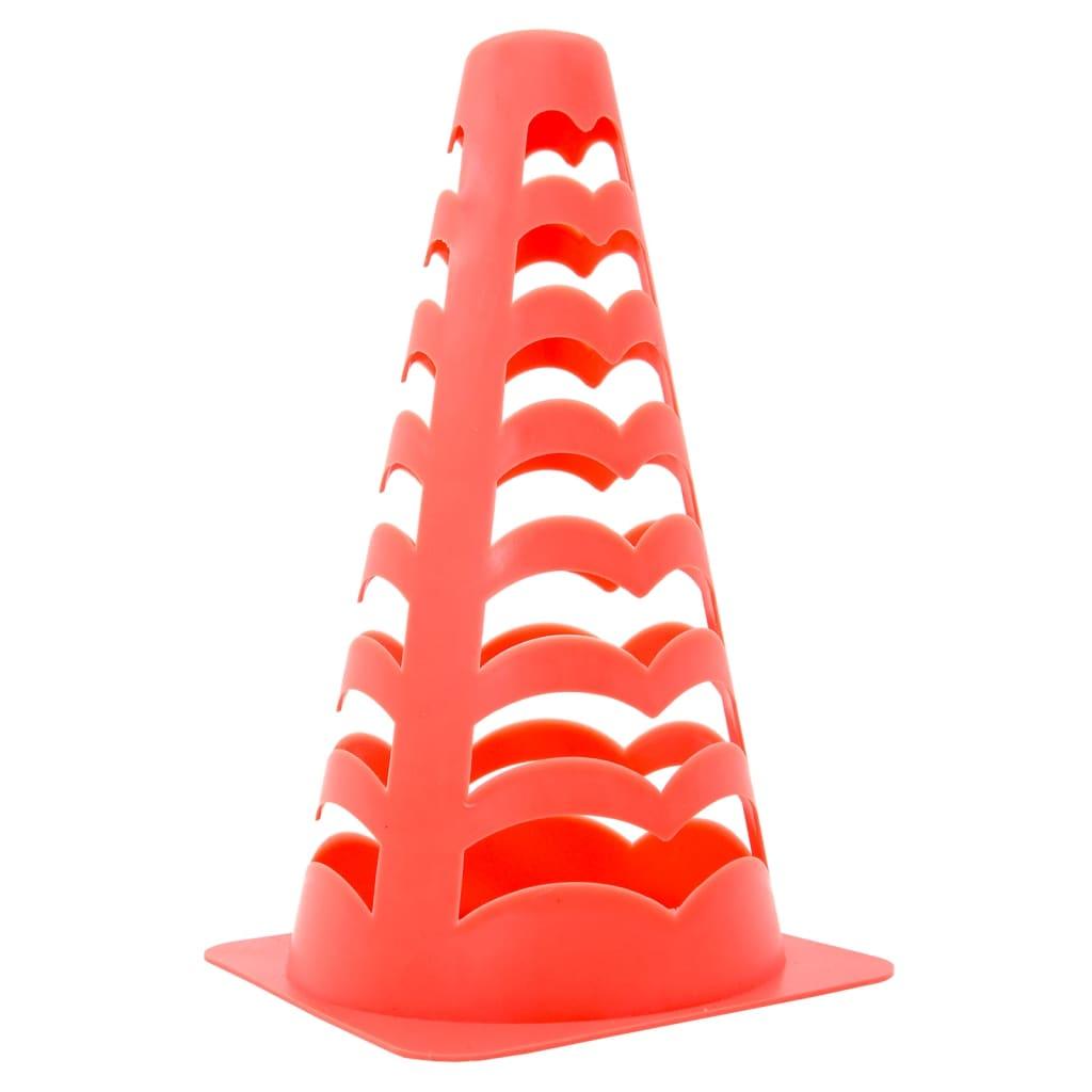 Football Cones 6 Pcs Stackable Orange 13X13X22.5 Cm