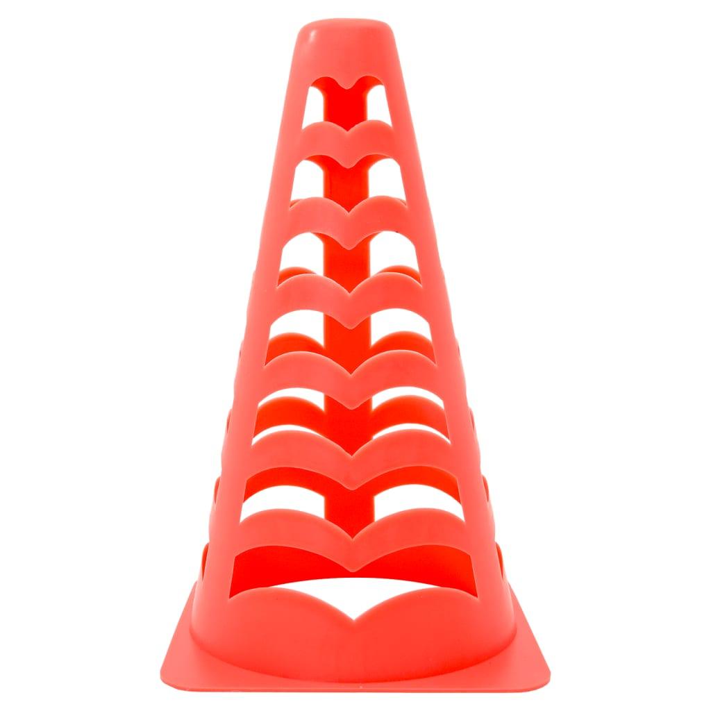 Football Cones 6 Pcs Stackable Orange 13X13X22.5 Cm