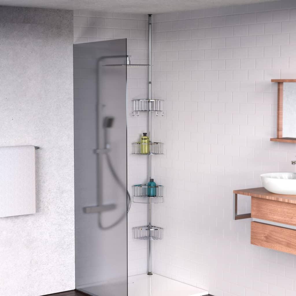 Eisl Telescopic Corner Shower Shelf Chrome